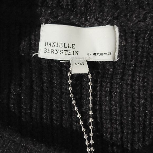 Danielle Bernstein‎ Oversized Crewneck Sweater in Black Size S/M - Picture 6 of 8